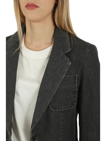 Nine In The Morning blazer in gray denim