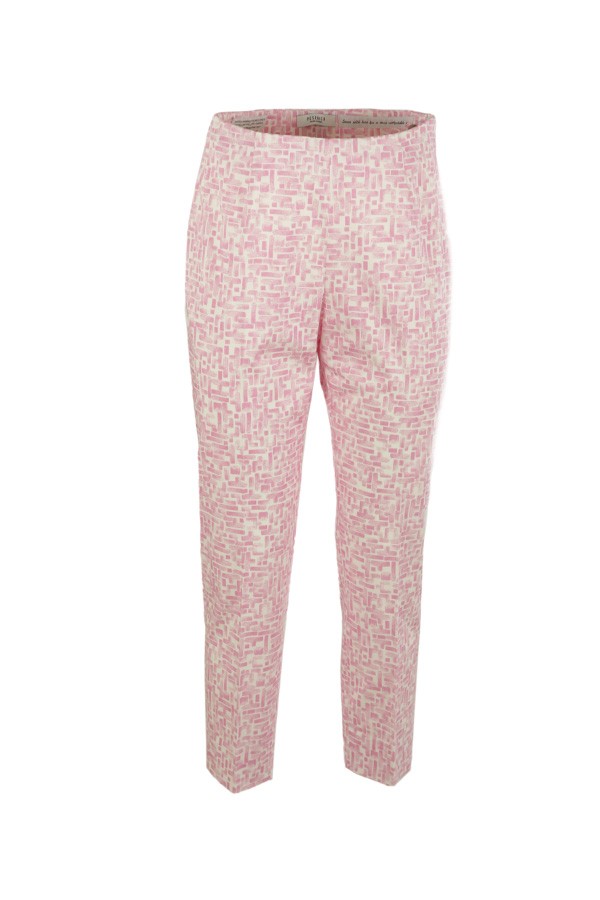 Stretch PESERICO trousers Pink/White Pattern