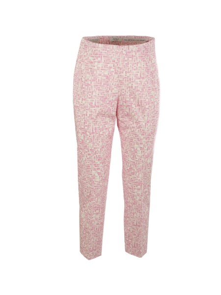 Stretch PESERICO trousers Pink/White Pattern