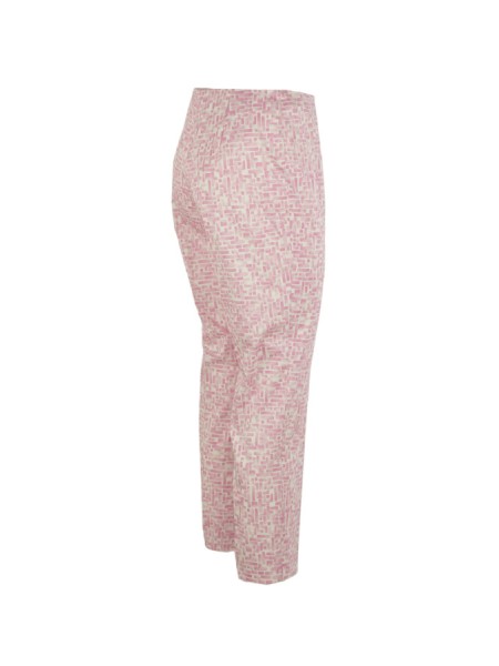 Stretch PESERICO trousers Pink/White Pattern