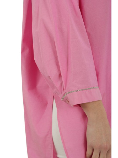 Peserico Poplin Dress-Shirt in Pink Cotton Blend