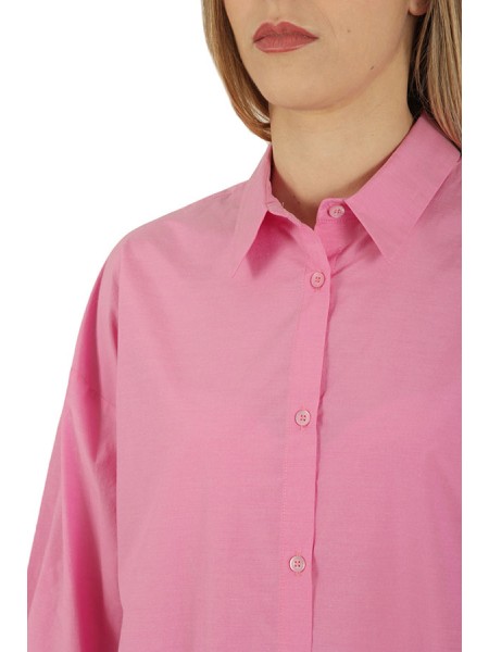 Peserico Poplin Dress-Shirt in Pink Cotton Blend