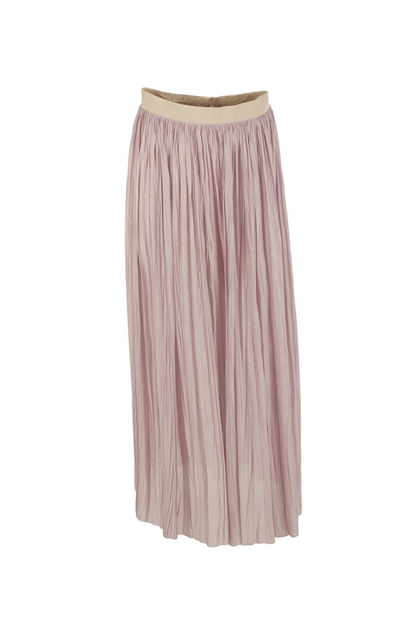 Long ROBERTO COLLINA skirt in Lilac pleats