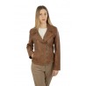 Leather THE JACKIE jacket Brown