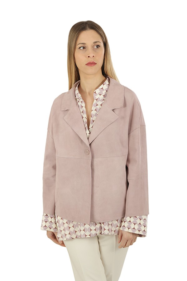 The Jackie jacket in Mauve Suede