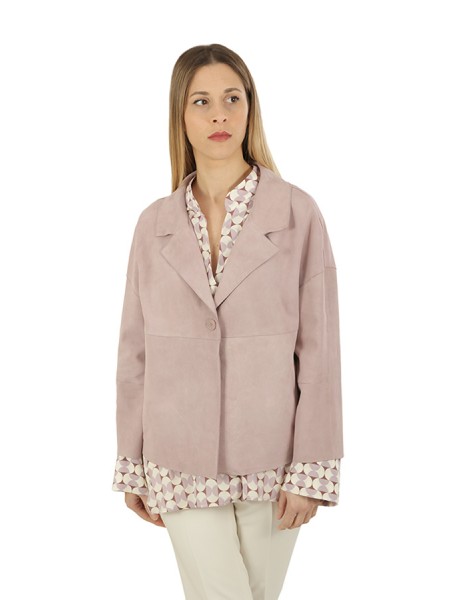 The Jackie jacket in Mauve Suede