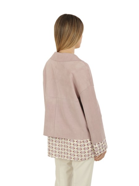 The Jackie jacket in Mauve Suede