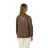 The Jackie jacket in brown nappa leather