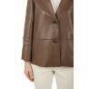 The Jackie jacket in brown nappa leather