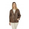 The Jackie jacket in brown nappa leather