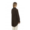 Camicia The Jackie in Suede Dark Brown