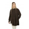 Camicia The Jackie in Suede Dark Brown