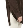 Camicia The Jackie in Suede Dark Brown