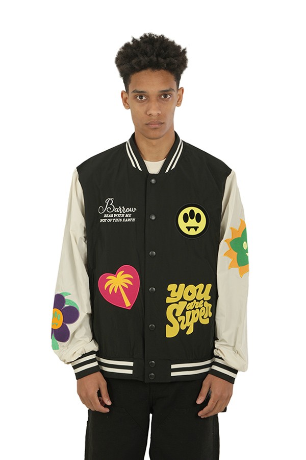 Varsity BARROW Nylon Bomber Jacket with Black Patch