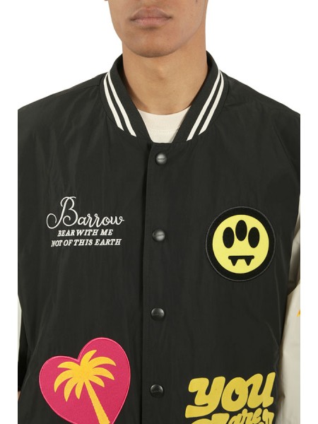 Varsity BARROW Nylon Bomber Jacket with Black Patch