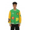 Bomber Barrow Varsity in Nylon con Patch Verde