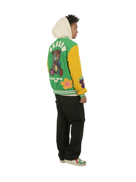 Varsity BARROW Nylon Bomber Jacket with Green Patch