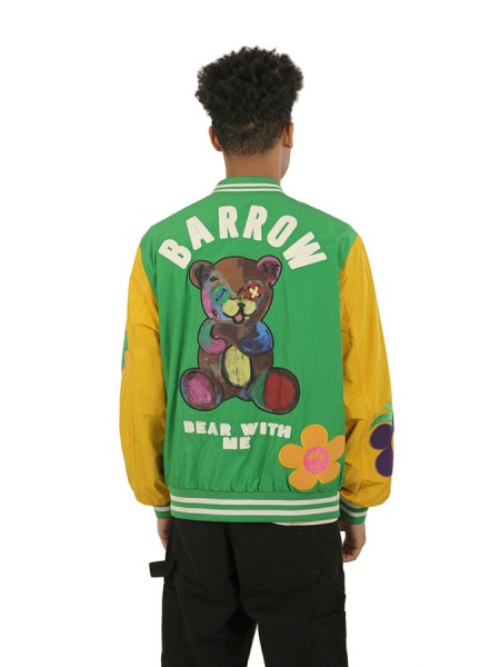 Varsity BARROW Nylon Bomber Jacket with Green Patch