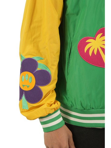 Varsity BARROW Nylon Bomber Jacket with Green Patch