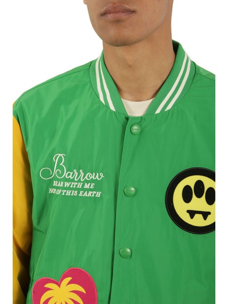 Varsity BARROW Nylon Bomber Jacket with Green Patch