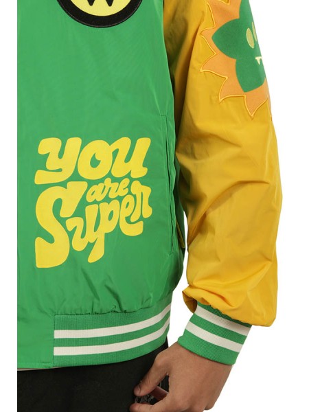 Varsity BARROW Nylon Bomber Jacket with Green Patch