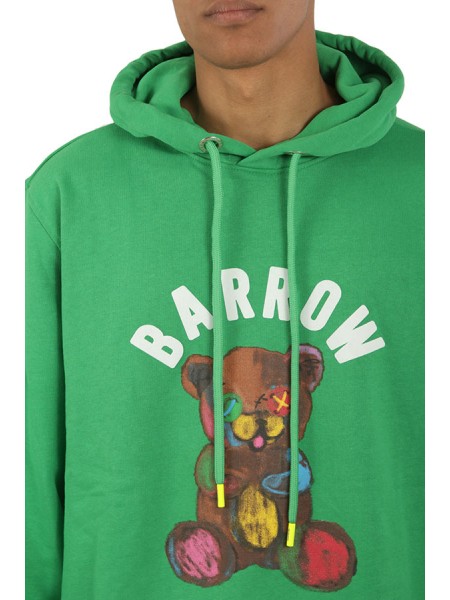 Teddy Print BARROW Hooded Sweatshirt Green