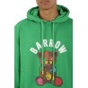 Teddy Print BARROW Hooded Sweatshirt Green