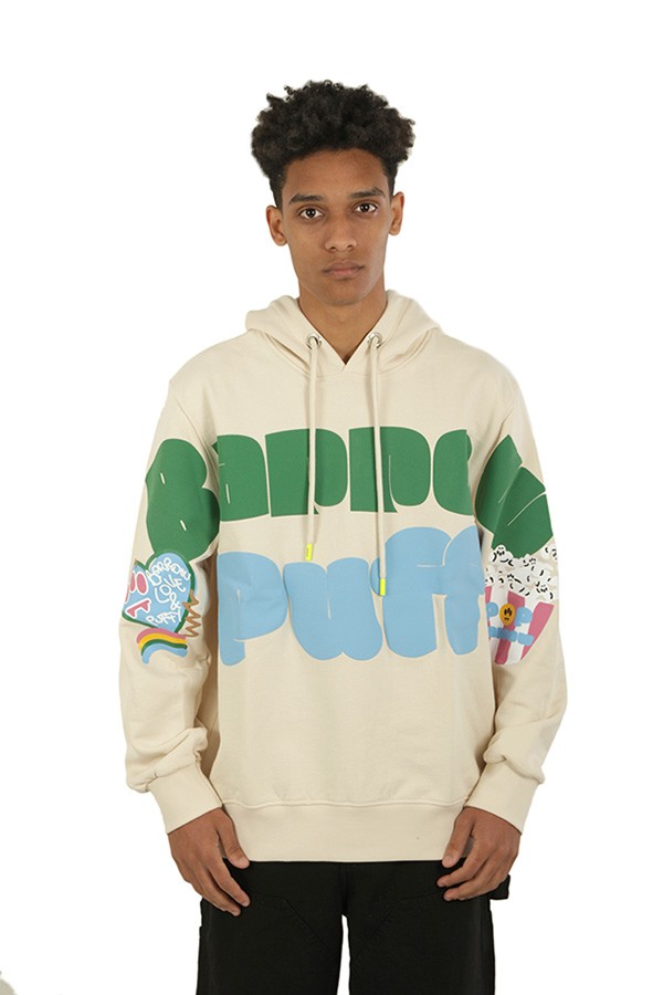 Puff Print Cream BARROW Hoodie