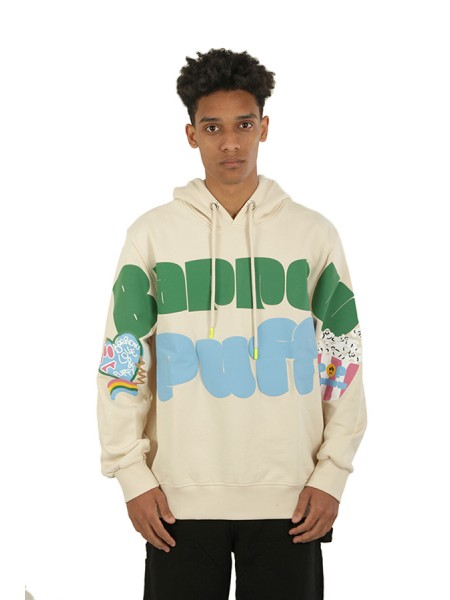 Puff Print Cream BARROW Hoodie