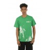 T-shirt BARROW Palm Print Green