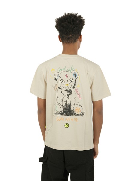 Barrow Color Teddy Sketch White T-shirt