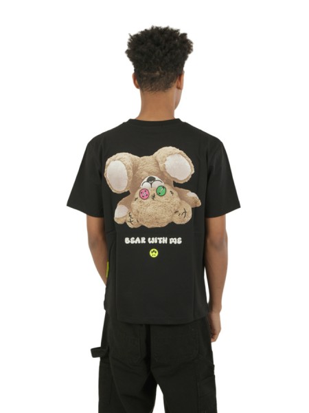 T-shirt BARROW Up side down Teddy Print Black