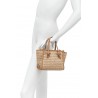 Miss Marcella GIANNI CHIARINI Straw Effect Bag Silver/Leather