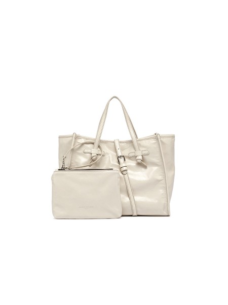 Miss Marcella32 GIANNI CHIARINI bag in Talco translucent leather