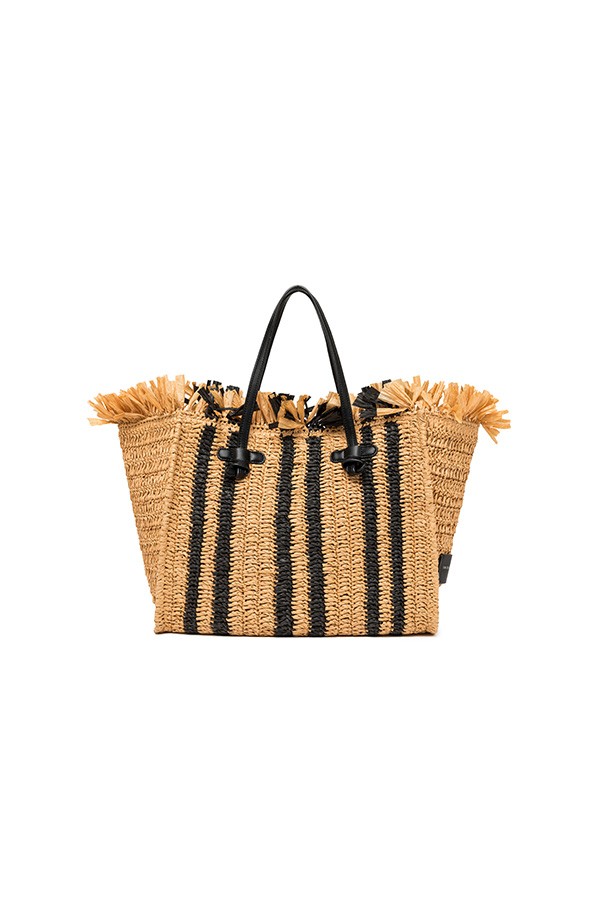 Marcella GIANNI CHIARINI Straw Effect Bag Black