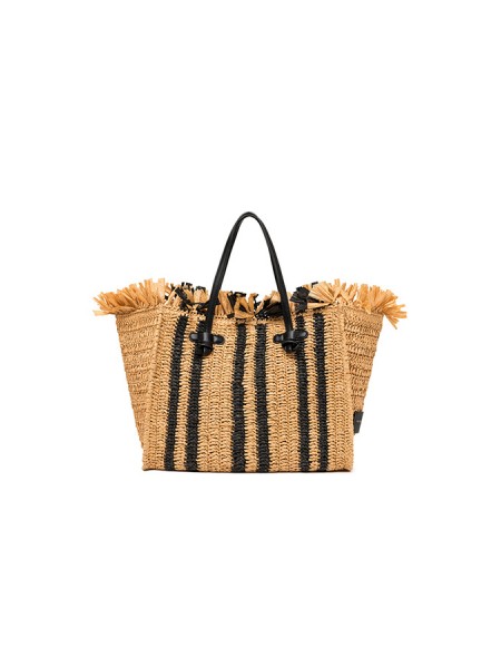 Marcella GIANNI CHIARINI Straw Effect Bag Black