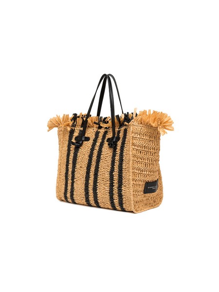 Marcella GIANNI CHIARINI Straw Effect Bag Black