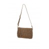 Crochet clutch GIANNI CHIARINI straw effect Coffee