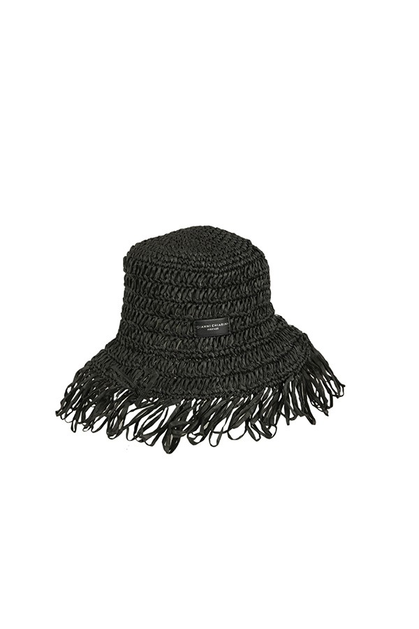 Chiarini Marcella straw effect crochet hat...