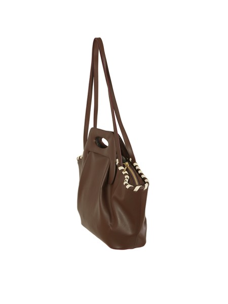 Temoirè Dhea Lace Grape Brown/Shell Bag