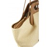 Themoirè Dhea Straw Shell/Caramel Bag