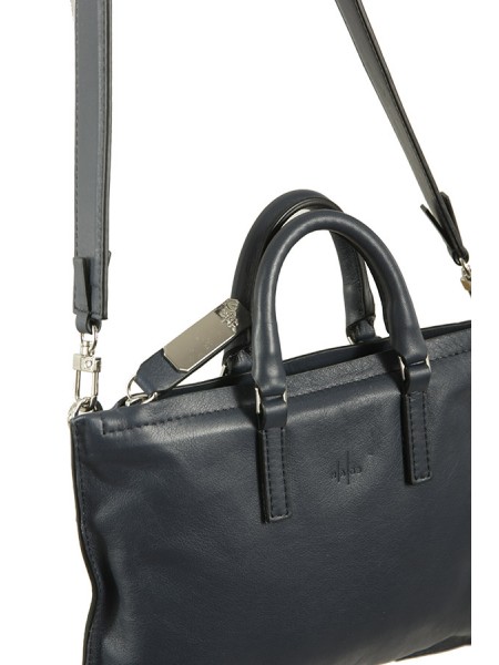 Hags Aiko Mini bag in navy blue nappa leather