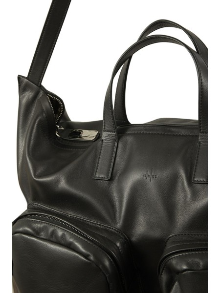 Hags Asia bag in Black Nappa leather