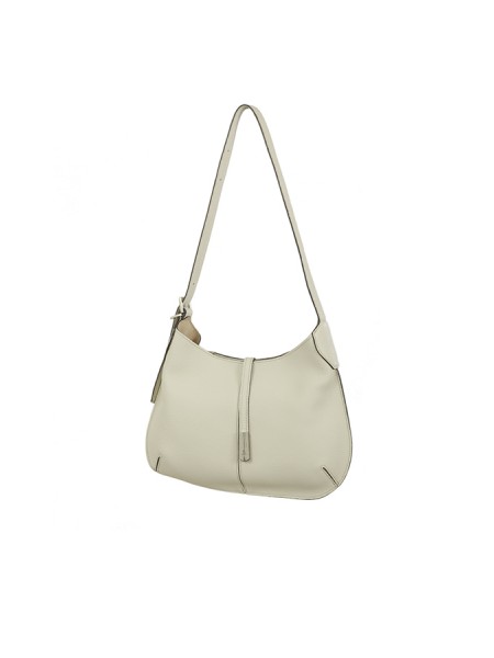 White HAGS Grained Leather Bag