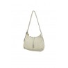 White HAGS Grained Leather Bag