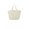 Borsa N.D.B. 968 Alex Maxi in pelle martellata Latte