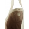 Borsa N.D.B. 968 Alex Maxi in pelle martellata Latte