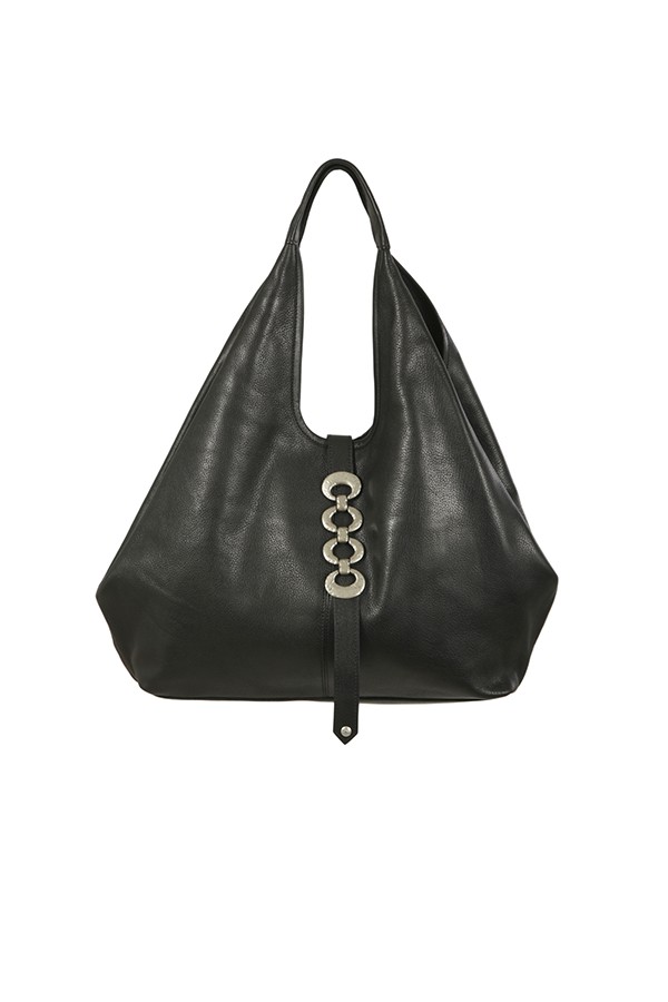 Rehard bag with metal detail Black