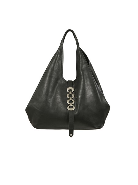 Rehard bag with metal detail Black