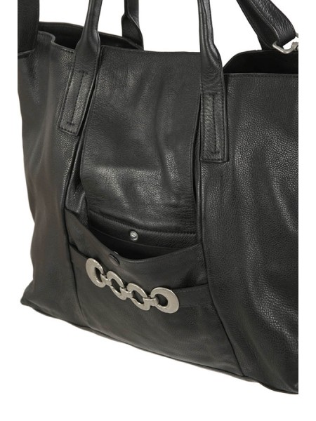 Rehard bag with metal detail Black